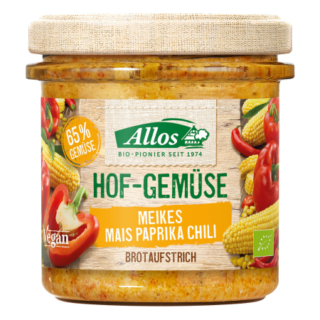 Allos - Hof-Gemüse Meikes Mais-Paprika-Chili-Aufstrich - 135 g