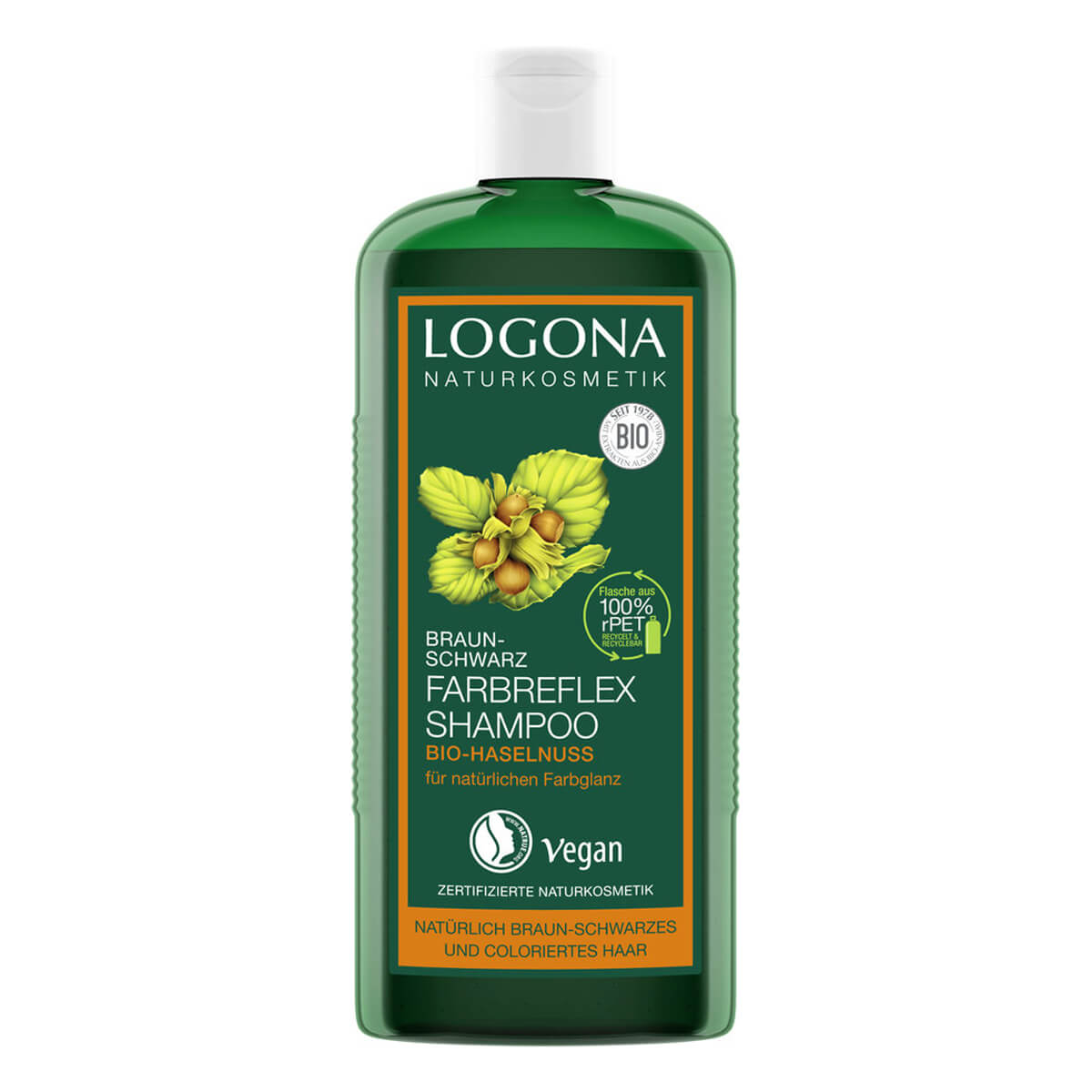 Logona - Farbreflex Shampoo Braun-Schwarz Bio-Haselnuss - 250 ml