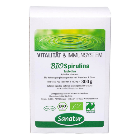 Sanatur - bioSpirulina 750 Tabletten Nachfüllpackung kbA - 300 g