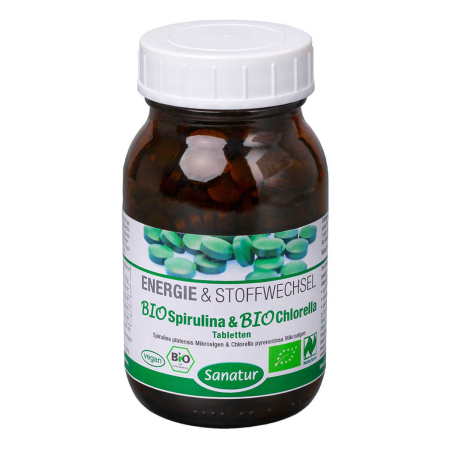 Sanatur - bioSpirulina und bioChlorella 250 Tabletten kbA - 100 g