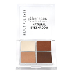 benecos - Natural Quattro Eyeshadow coffee und cream - 8 g