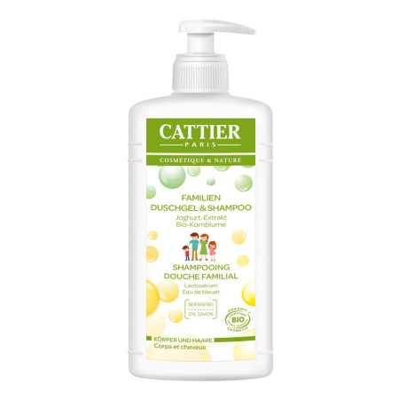 Cattier - Familien Duschgel und Shampoo - 500 ml