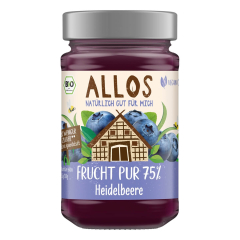 Allos - Frucht Pur 75% Heidelbeere Fruchtaufstrich - 250 g