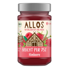 Allos - Frucht Pur 75% Himbeere Fruchtaufstrich - 250 g
