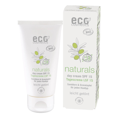eco cosmetics - Gesichtscreme LSF 15 getönt mit Granatapfel und Sanddorn - 50 ml