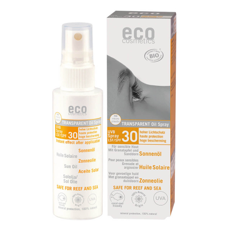 eco cosmetics - Sonnenöl transparent LSF 30 mit Granatapfel und Sanddorn - 50 ml