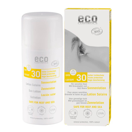 eco cosmetics - Sonnenlotion LSF 30 mit Granatapfel und Goji Beere - 100 ml