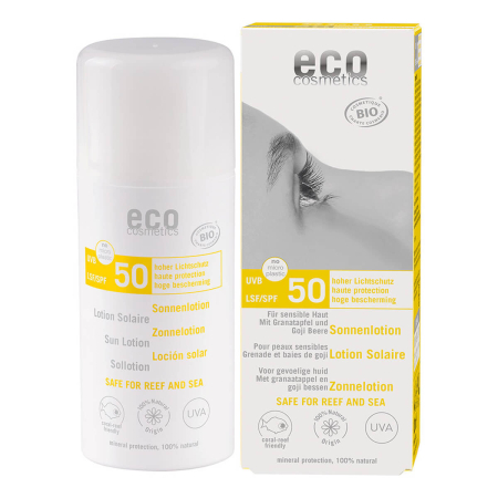 eco cosmetics - Sonnenlotion LSF 50 mit Granatapfel und Goji Beere - 100 ml