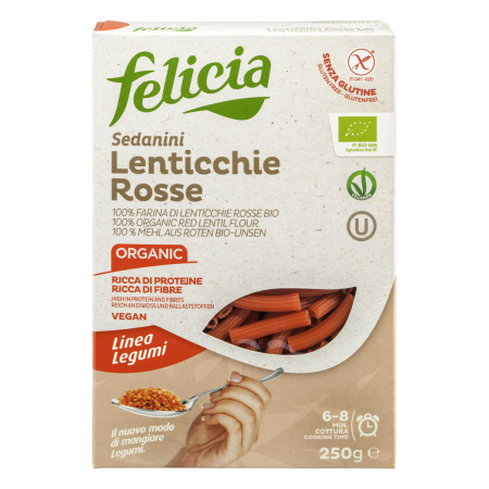 Felicia Bio - Rote Linsen Sedanini - 250 g