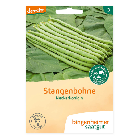 Bingenheimer Saatgut - Stangenbohne Neckarkönigin - 1 Tüte