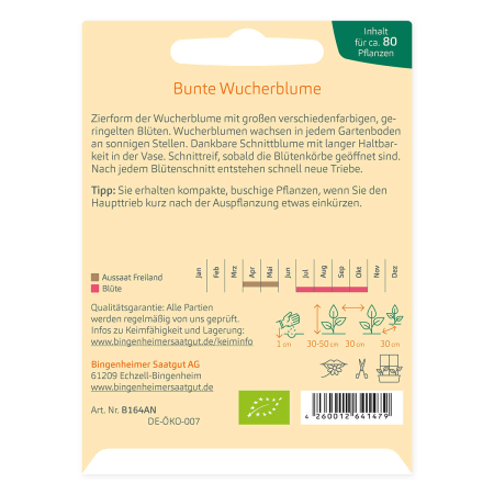 Bingenheimer Saatgut - Bunte Wucherblume - 1 Tüte