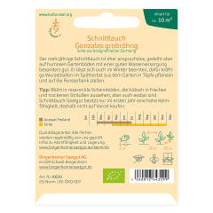 Bingenheimer Saatgut - Schnittlauch Gonzales grobröhrig - 1 Tüte