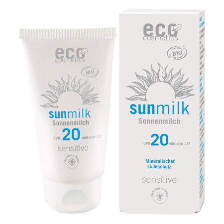 eco cosmetics - Sonnenmilch LSF 20 mit Himbeere und Granatapfel - 75 ml