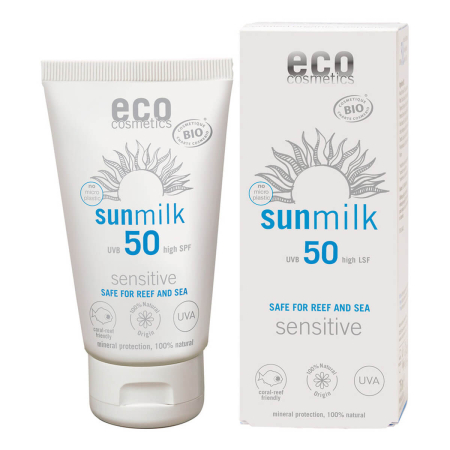 eco cosmetics - Sonnenmilch LSF 50 mit Himbeere und Granatapfel - 75 ml