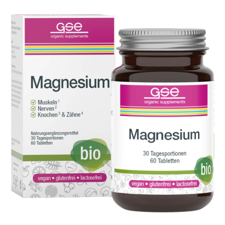 GSE - Magnesium Compact bio 60 Tabl. à 615 mg - 37 g