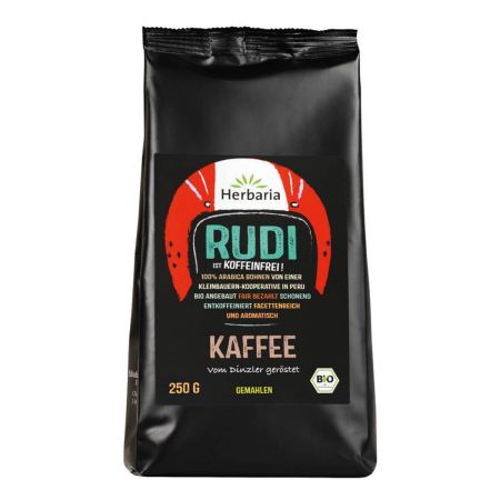 Herbaria - Rudi Kaffee entkoffeiniert gemahlen bio - 250 g