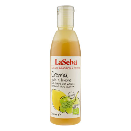 LaSelva - Helle Creme mit Zitrone - Würzcreme aus Weinessig mit Zitrone - 250 ml