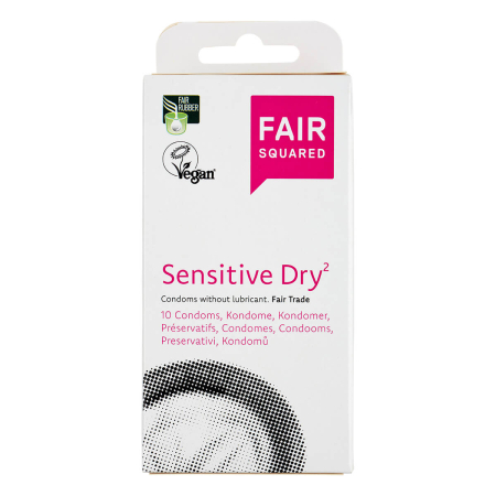 FAIR SQUARED - Sensitive Dry Kondome 10 Stück Fair und Vegan - 1 Pack