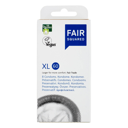 FAIR SQUARED - XL Kondome 8 Stück Fair und Vegan - 1 Pack