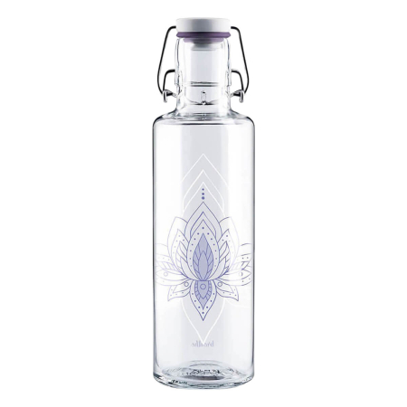 soulbottles - Trinkflasche aus Glas Just breathe 0,6 l - 1 Stück