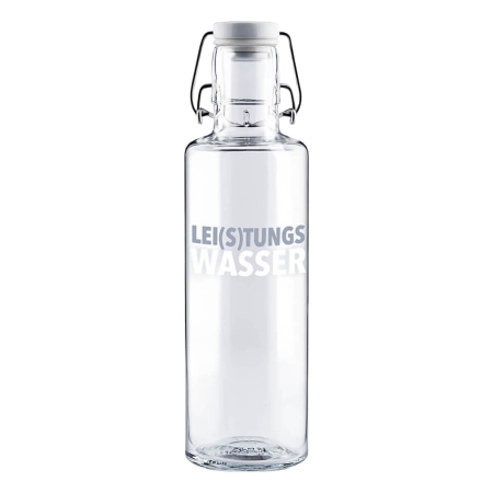 soulbottles - Trinkflasche aus Glas Leistungswasser 0,6 l - 1 Stück