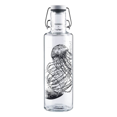 soulbottles - Trinkflasche aus Glas Jellyfish 0,6 l - 1...
