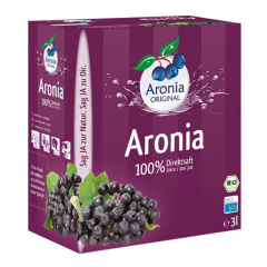 Aronia Original - Aronia 100% Direktsaft Bio FHM - 3 l