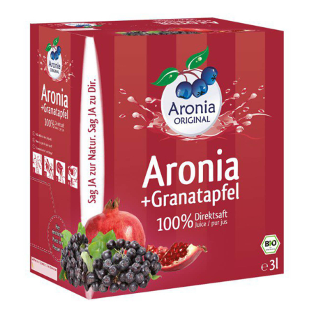 Aronia Original - Aronia+Granatapfel 100% Direktsaft Bio FHM - 3 l