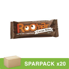 ROOBAR - cacao nibs und almonds - 30 g - 20er Pack