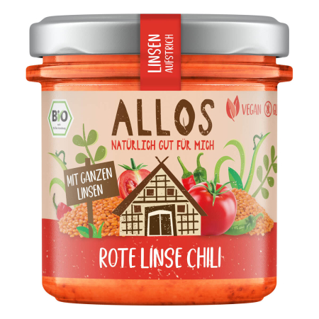 Allos - Linsen-Aufstrich Rote Linse Chili - 140 g