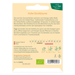 Bingenheimer Saatgut - Hohe Strohblume - 1 Tüte