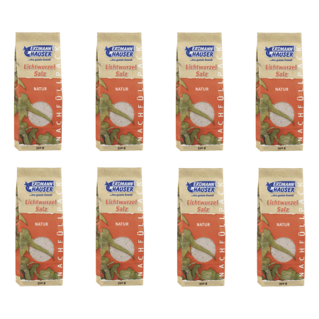 ErdmannHauser - Lichtwurzelsalz natur Nachfüllpack - 350 g - 8er Pack