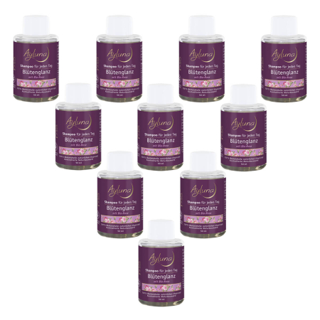 Ayluna - Shampoo Blütenglanz für jeden Tag - 50 ml - 10er Pack