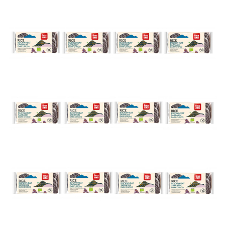 Lima - Reiswaffeln mit Buchweizen und Zartbitterschokolade - 90 g - 12er Pack