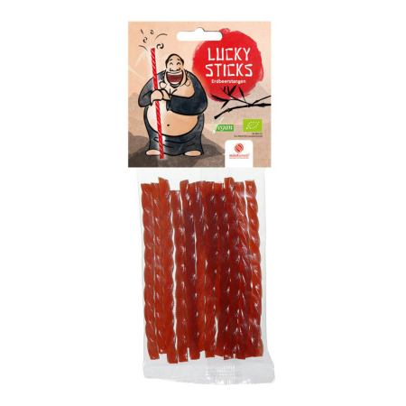 mind sweets - Lucky Sticks Erdbeere veganer Fruchtgummi glutenfrei laktosefrei - 75 g