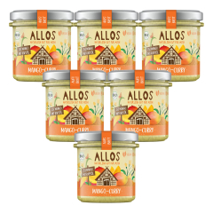 Allos - aufs Brot Mango-Curry-Aufstrich - 140 g - 6er Pack
