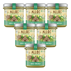 Allos - aufs Brot Erbse-Masala-Aufstrich - 140 g - 6er Pack