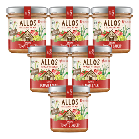Allos - Hof-Gemüse Torstens Tomate-Lauch-Aufstrich - 135 g - 6er Pack