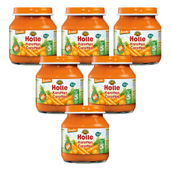 Holle - Karotten pur Babygläschen - 125 g - 6er Pack