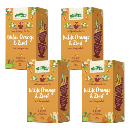 Allos - Wilde Orange und Zimt Tee - 30 g - 4er Pack