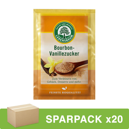 Lebensbaum - Bourbon-Vanillezucker - 8 g - 20er Pack