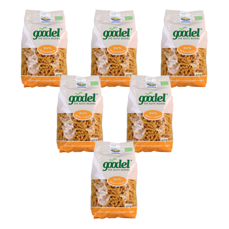 Govinda - Goodel die gute Nudel Kichererbse Spirelli - 250 g - 6er Pack