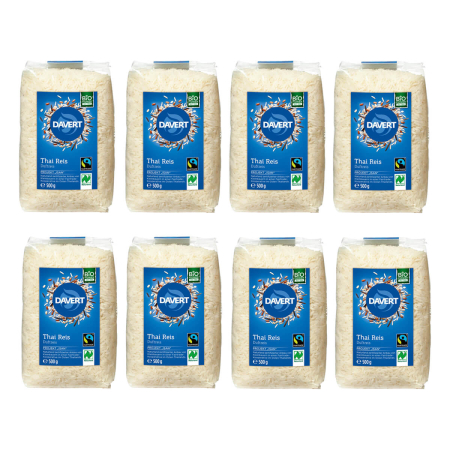 Davert - Thai Reis weiß Naturland - 500 g - 8er Pack