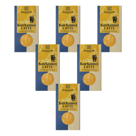Sonnentor - Goldene Milch Kurkuma Latte Vanille Nachfüllpack bio - 60 g - 6er Pack