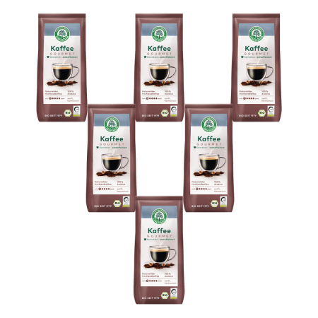 Lebensbaum - Gourmet Kaffee entkoffeiniert gemahlen - 250 g - 6er Pack