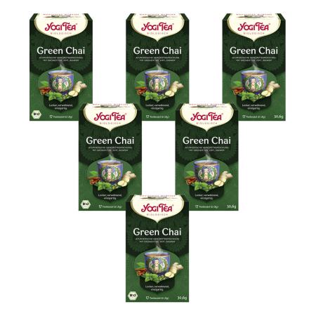 Yogi Tea - Green Chai bio 17 x 1,8 g - 6er Pack