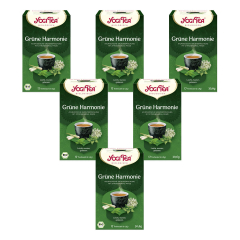 Yogi Tea - Grüne Harmonie Tee bio 17 x 1,8 g - 6er Pack