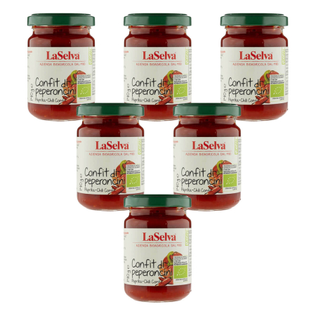LaSelva - Paprika-Chili-Confit bio - 140 g - 6er Pack