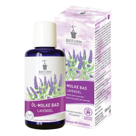 BIOTURM - Öl-Molke Bad Lavendel in der Glasflasche - 100 ml