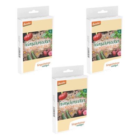Bingenheimer Saatgut - Feinschmecker-Gemüse Vielfalt - 3er Pack